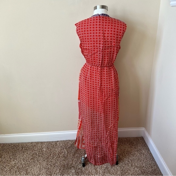 Anthropologie Tanvi Kedia patterned chiffon maxi dress 408 - Picture 8 of 12